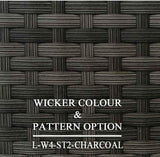Luxox Charcoal Wicker Pattern & Shade