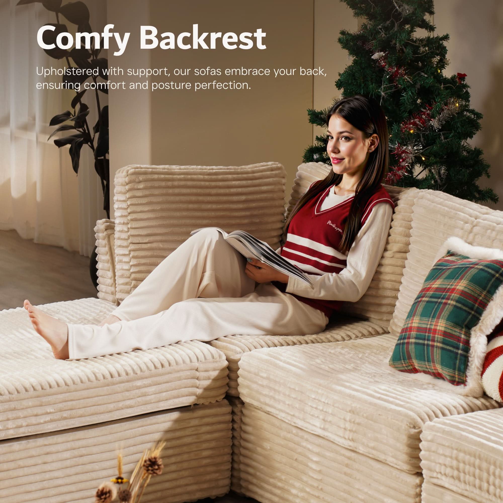 Oversized Modular Sectional Couch, Cloud Couches for Living Room,Deep ...